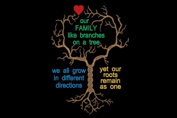 Family Tree and Quote: A Seasonal Embroidery Review