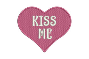 Kiss Me: A Sweet Embroidery Design for Romantic Gifts